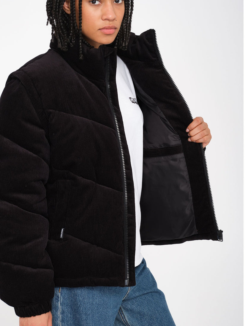 Cord'N Puffjacke - Black