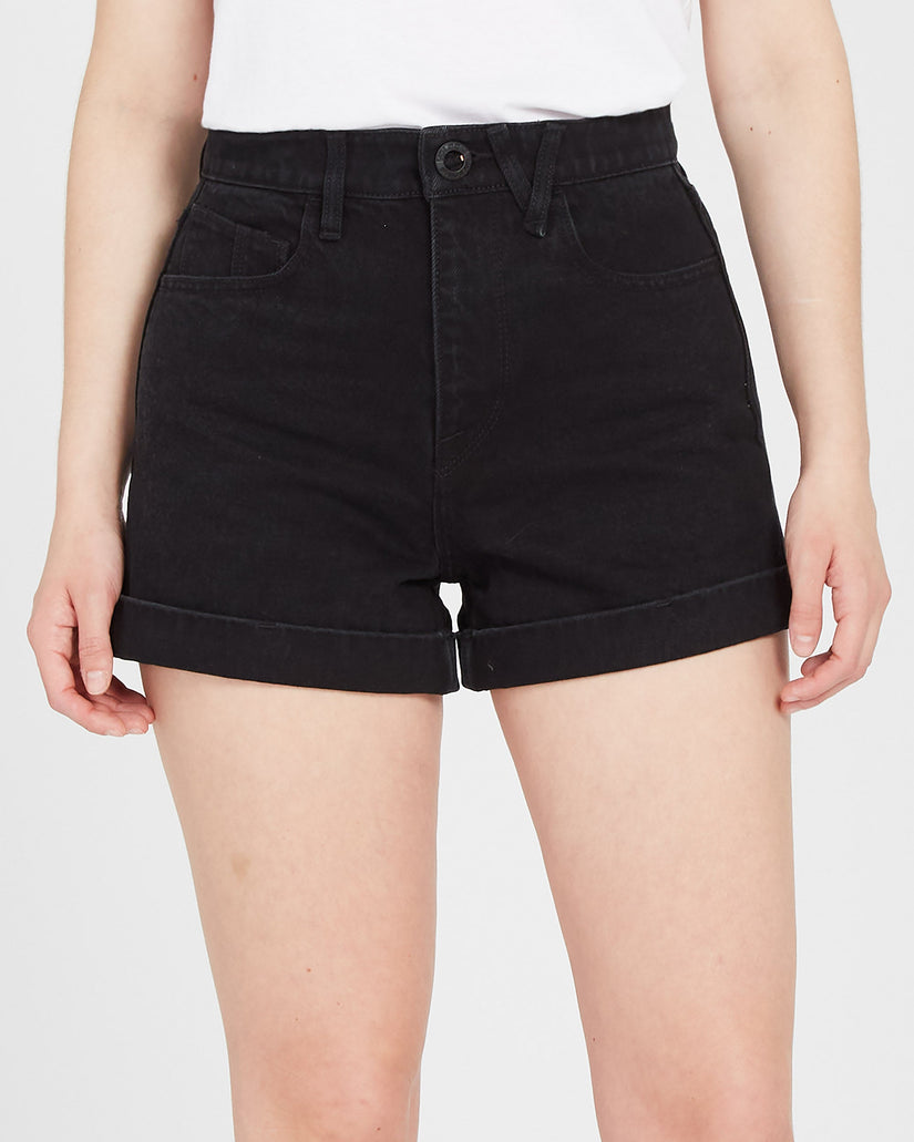 Weellow Denim Shorts - BLACK