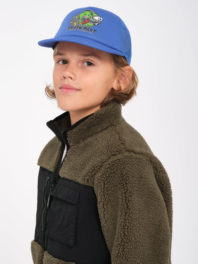 Storm Stone Zip Sherpa Sweatshirt - Wintermoss  - (KINDER)