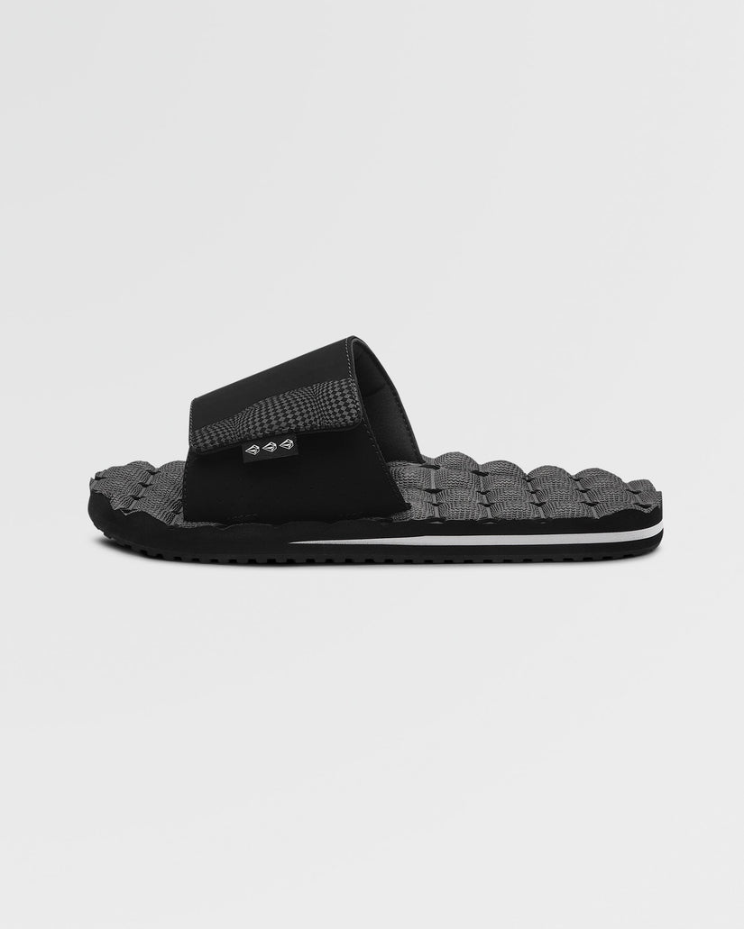 Recliner Slide Sandalen - BLACK WHITE