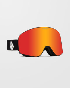 Odyssey Matte Black Goggle (+Bonus Brillenglas - Yellow) - Red Chrome