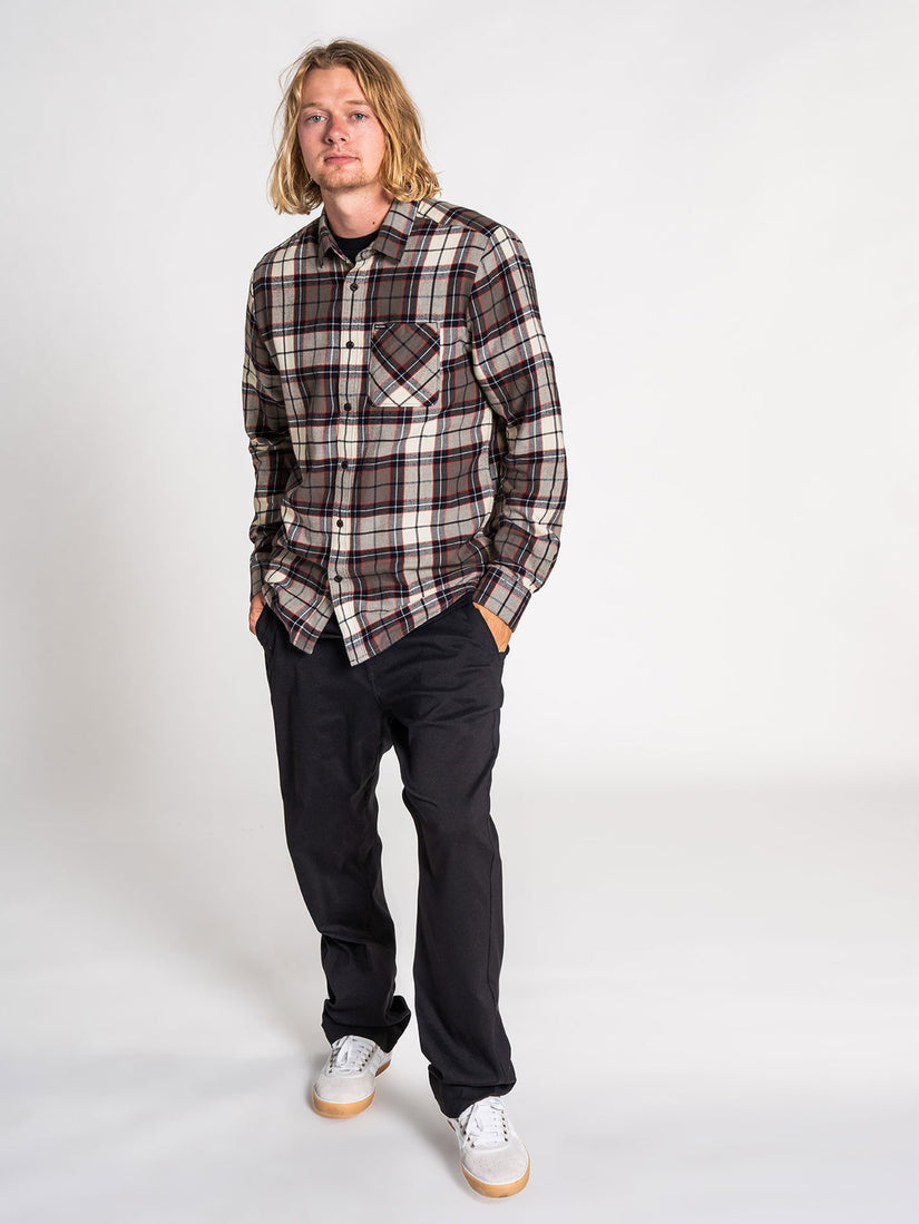 Caden Plaid Longsleeve - BLEACHED SAND