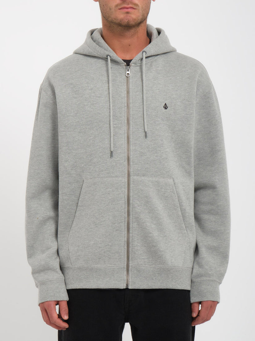 Single Stone Zip Kapuzenpullover - HEATHER GREY