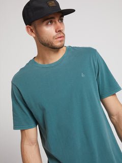 Solid Stone Emb T-shirt - Mediterranean (A5211906_MED) [2]